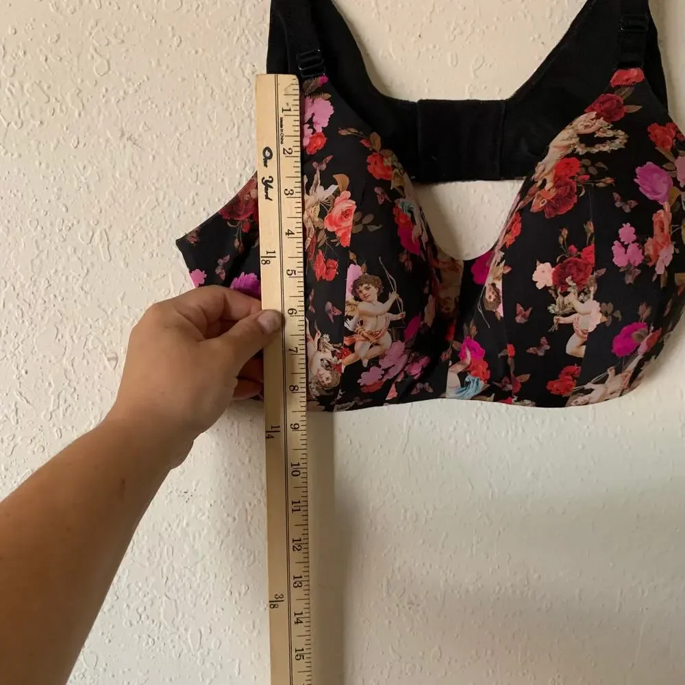 Torrid Dream Wire-Free Lightly Lined Bra Size 42 C Angels Cupid Hearts Valentine